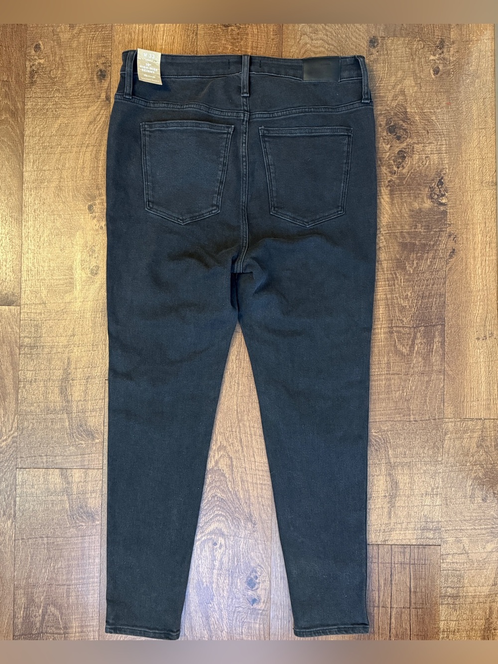 Madewell High Rise Skinny Jeans Women 33 Black Magic Pockets Stretch NWOT - Picture 5 of 11